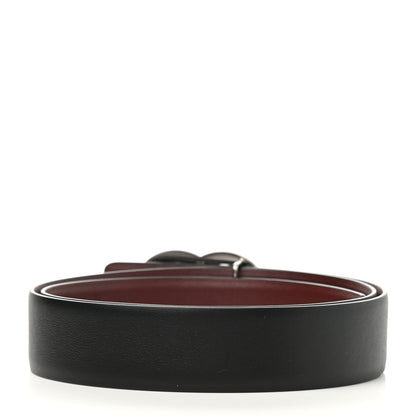 Chanel Calfskin CC Reversible Belt 80 32 Black Burgundy 2 of 6