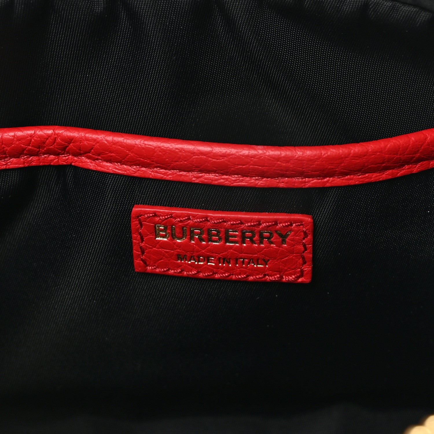 Burberry Calfskin Monogram Embossed Elongated Camera Bag Red 6 of 9