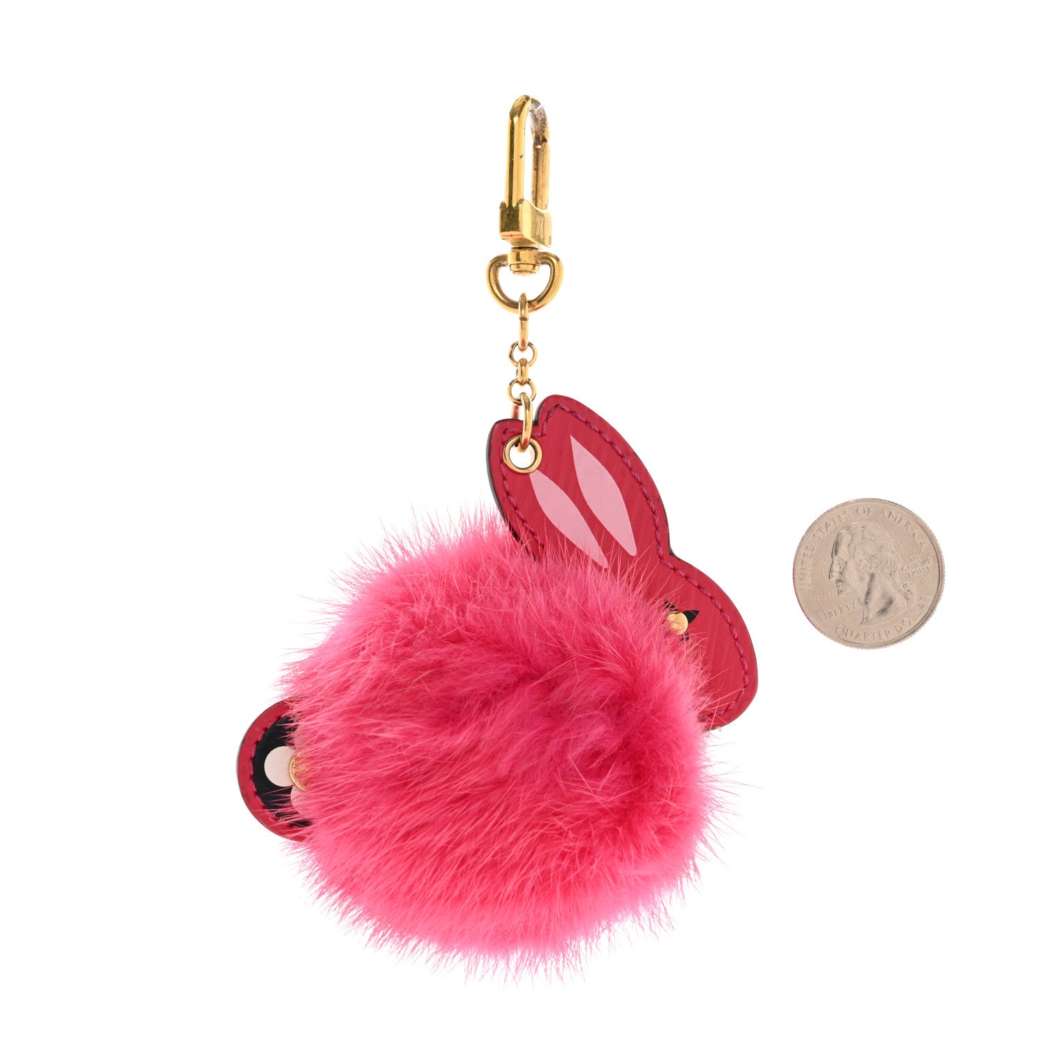 Louis Vuitton Fur Rabbit Bag Charm Key Holder 2 of 7