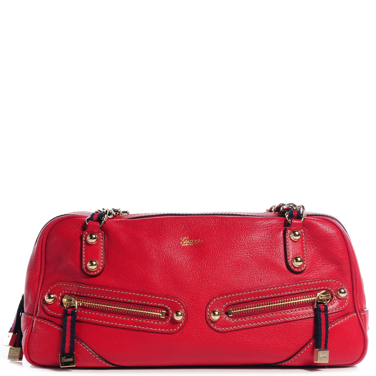 Gucci Leather Capri Small Bowler Red 1 of 7
