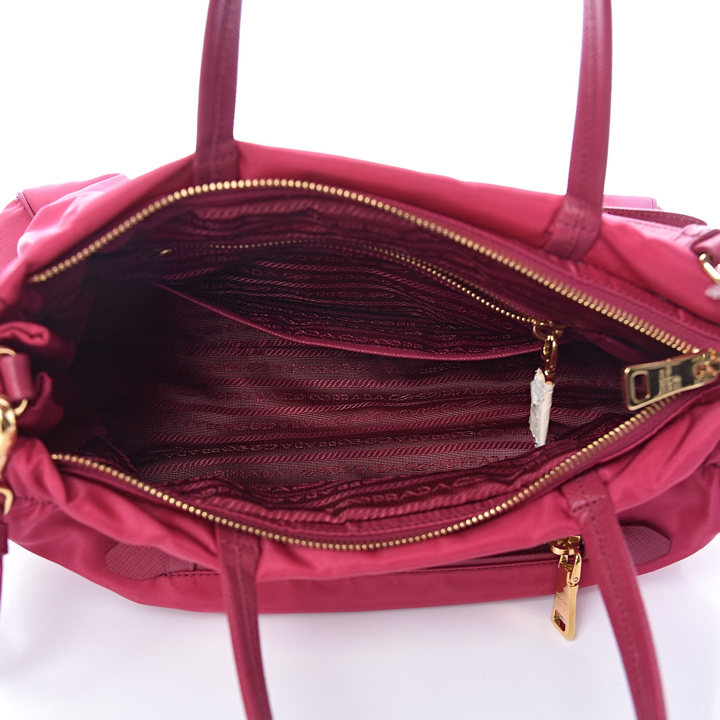 Saffiano Tessuto Nylon Shopping Satchel Ibisco