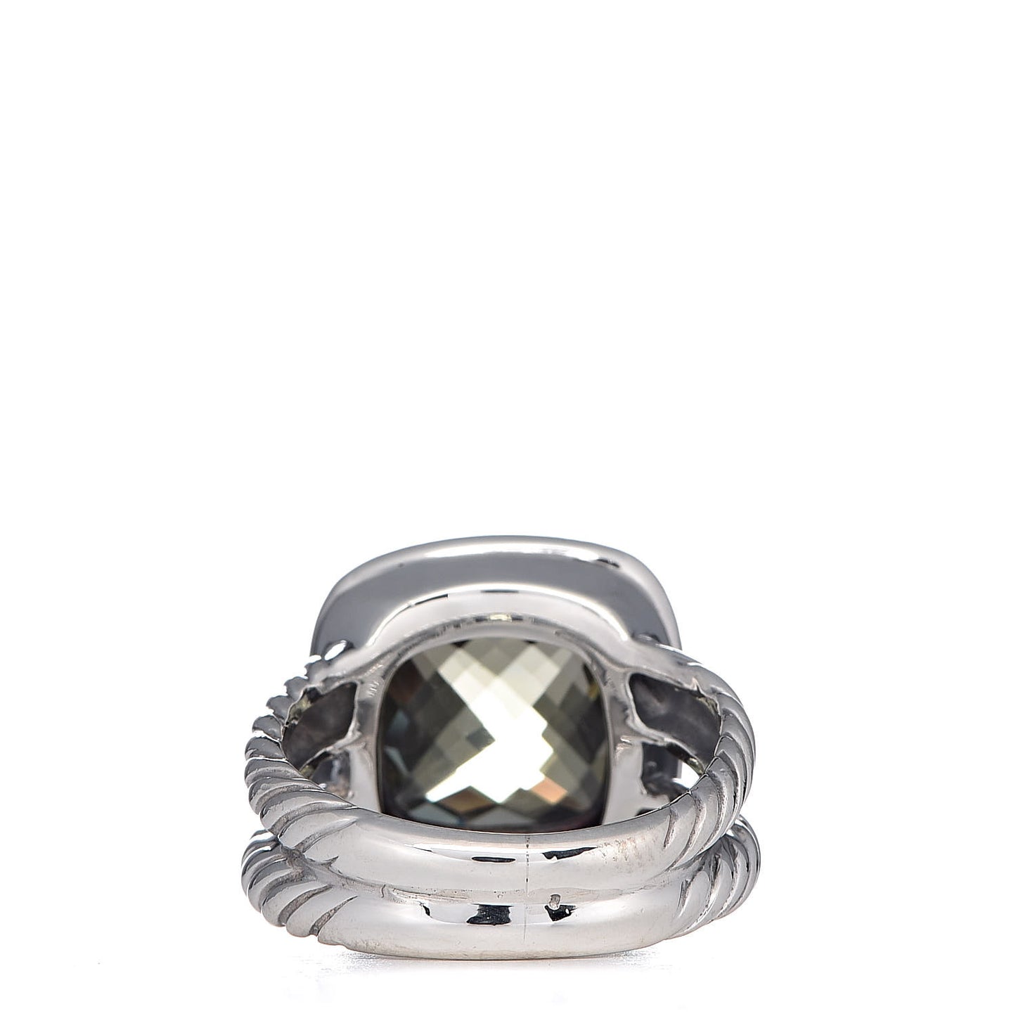 Sterling Silver Diamond Lemon Quartz 11mm Albion Ring 53 6.5