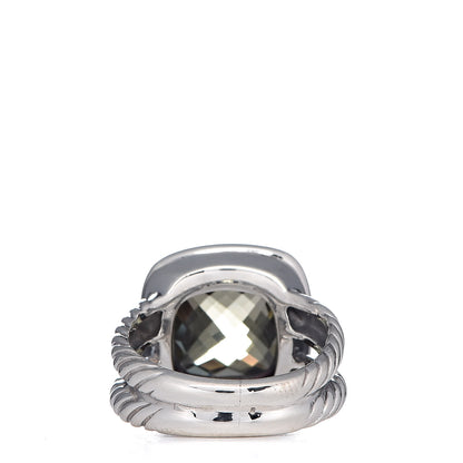David Yurman Sterling Silver Diamond Lemon Quartz 11mm Albion Ring 53 6.5 4 of 6