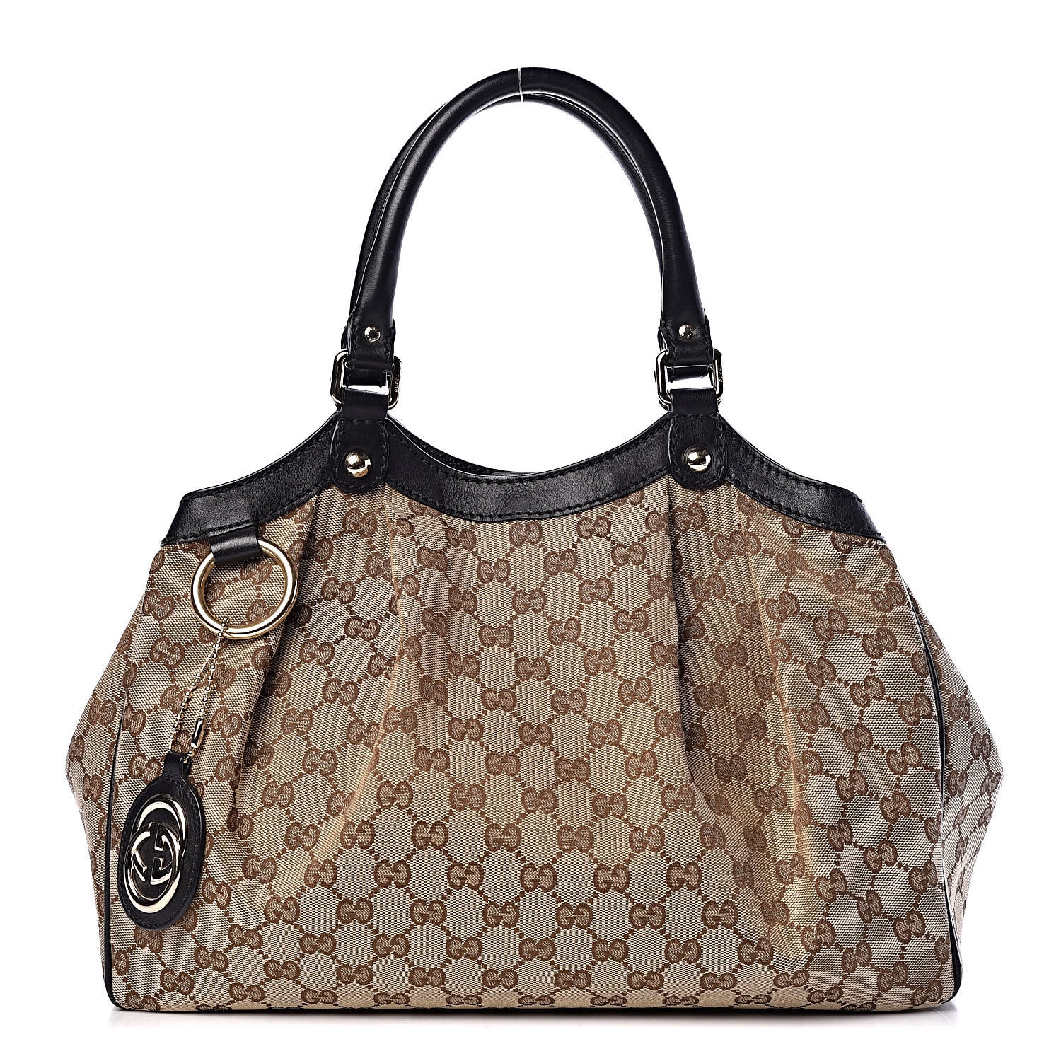 Gucci Monogram Medium Sukey Tote Beige Ebony Black 1 of 12