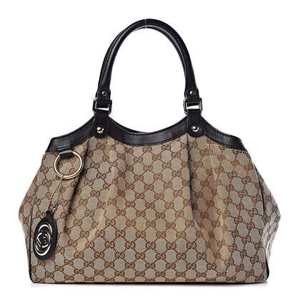 Gucci Monogram Medium Sukey Tote Beige Ebony Black 1 of 12