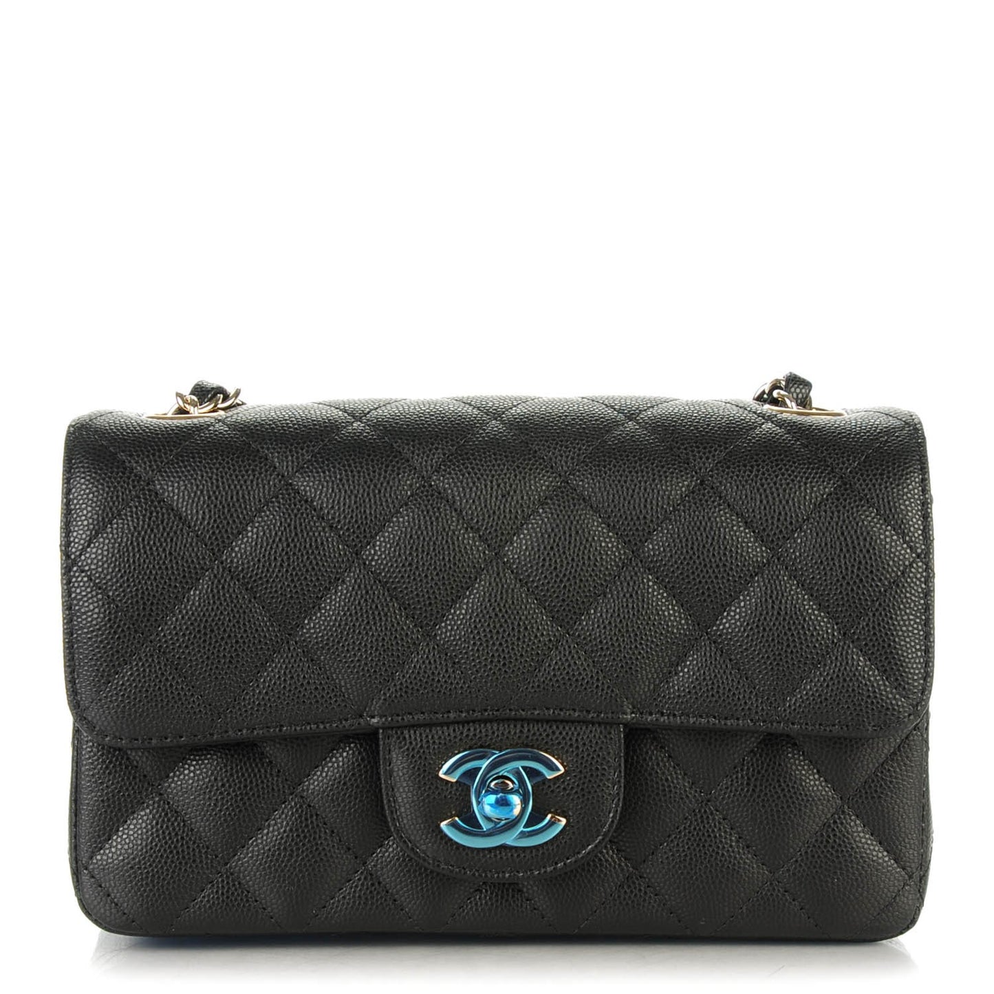 Caviar Quilted Mini Rectangular Flap Black