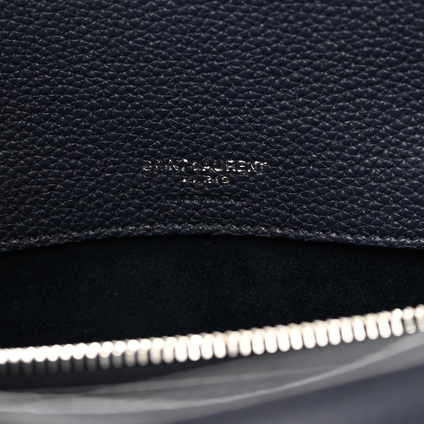 Grained Calfskin Baby Supple Sac De Jour Navy