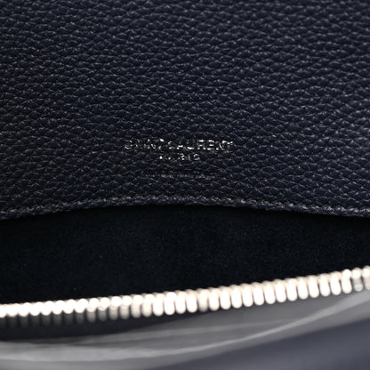 Saint Laurent Grained Calfskin Baby Supple Sac De Jour Navy 6 of 12
