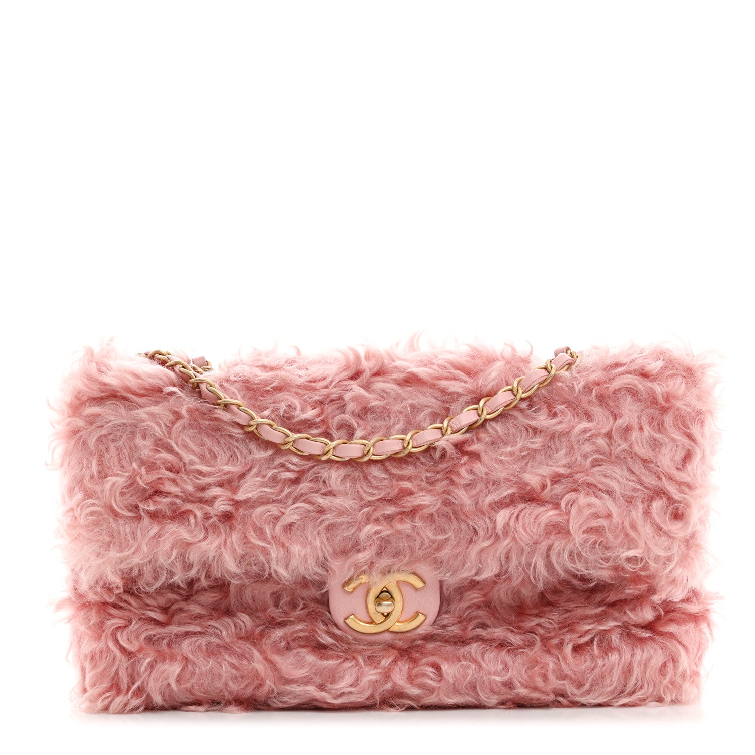 Chanel Fantasy Fur CC Clutch Bag Pink 1 of 10