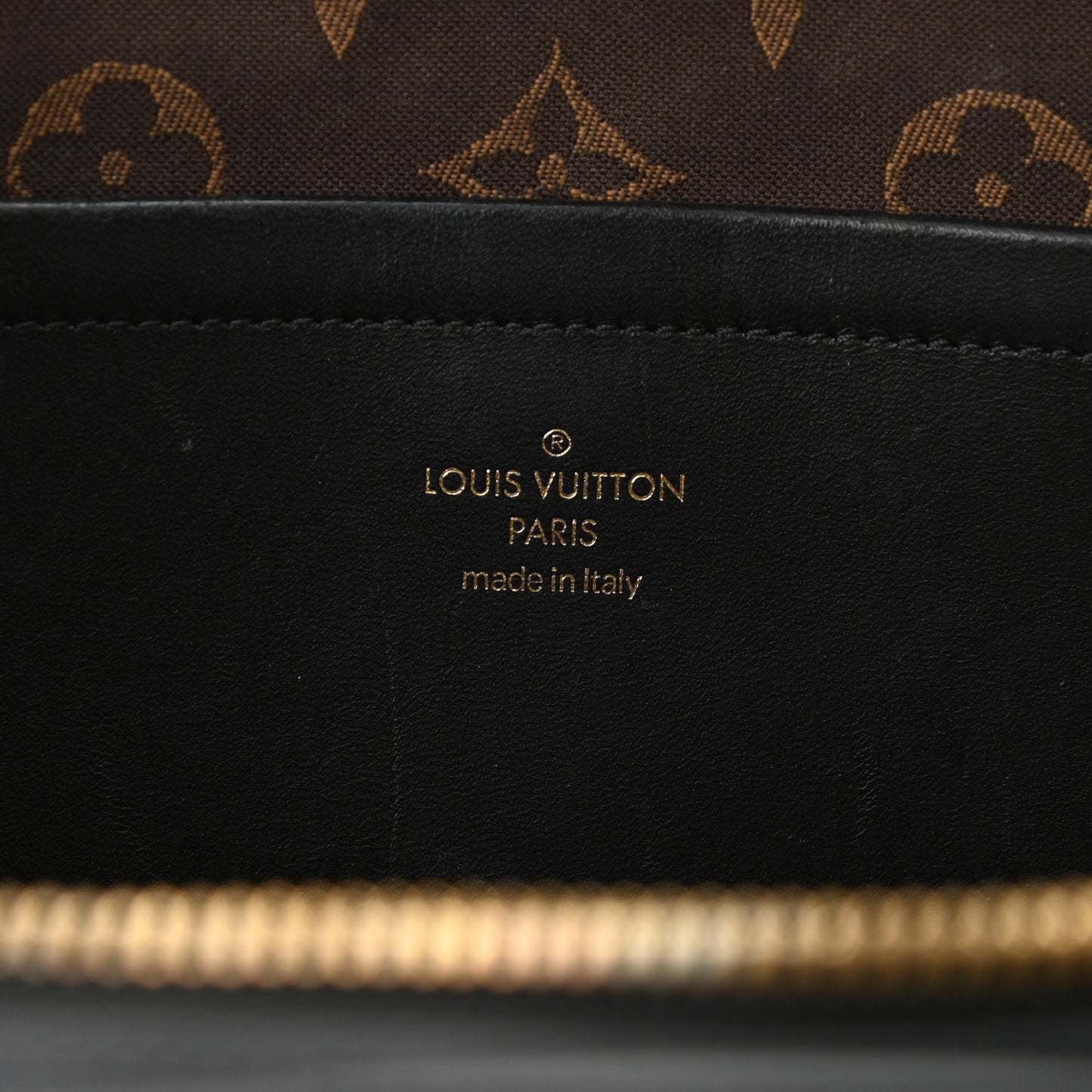 Calfskin Monogram Embossed Utility Crossbody Black