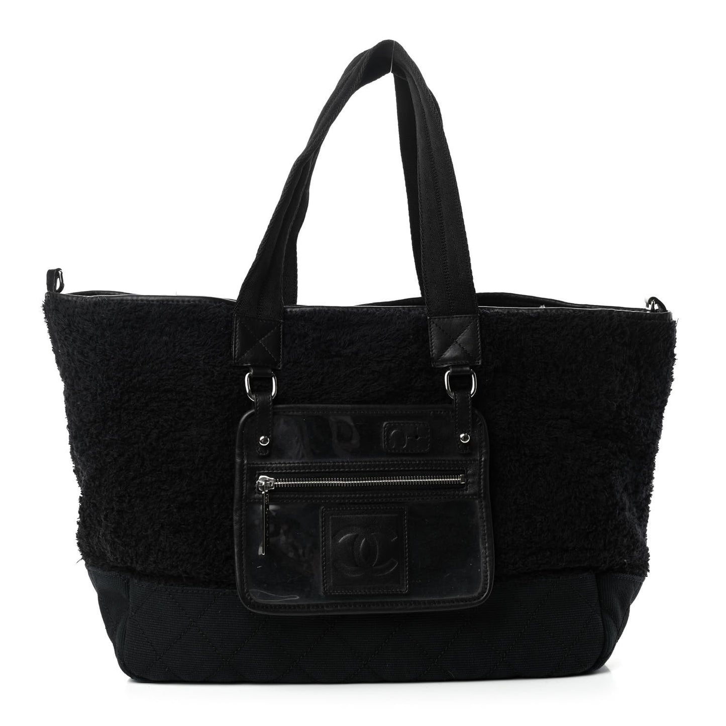 Terry Quilted CC Tote Black