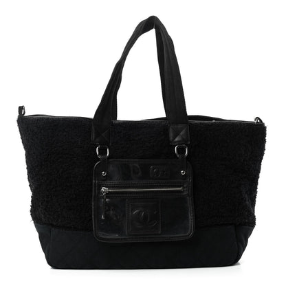 Chanel Terry Quilted CC Tote Black 1 of 10