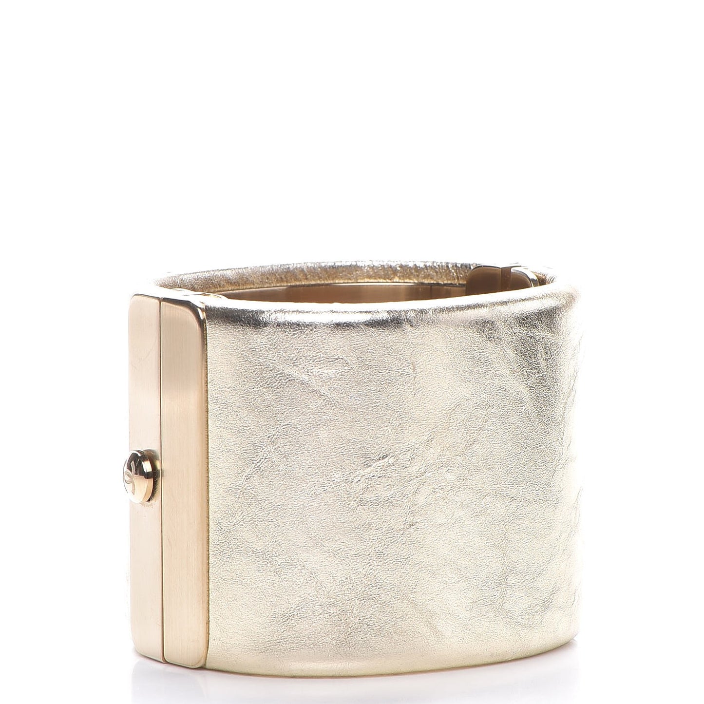 Metallic Lambskin CC Cuff Gold