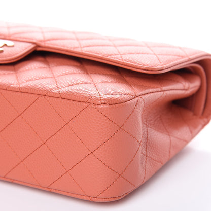 Chanel Caviar Quilted Medium Double Flap Coral 10 of 10