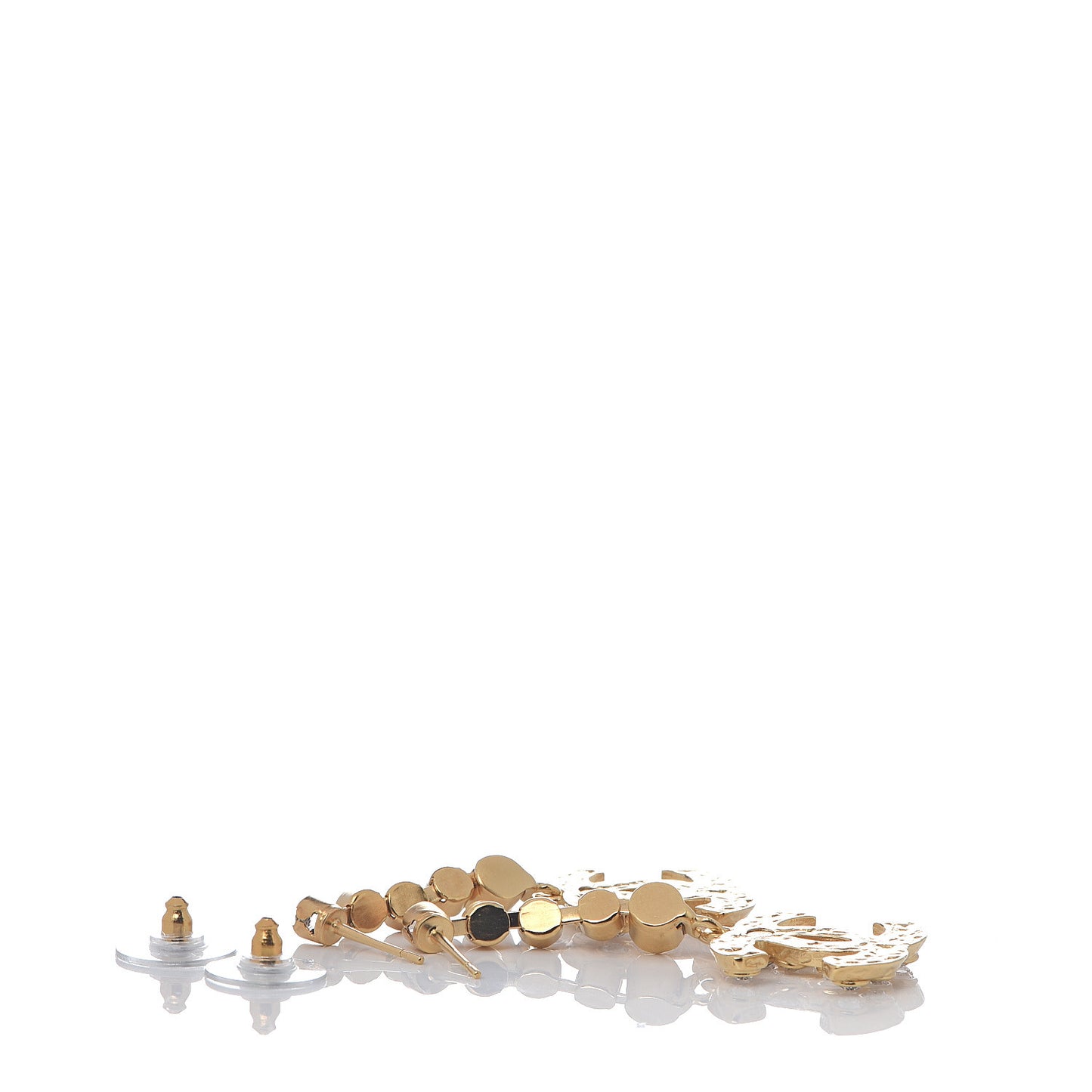 CC Crystal Drop Earrings Gold