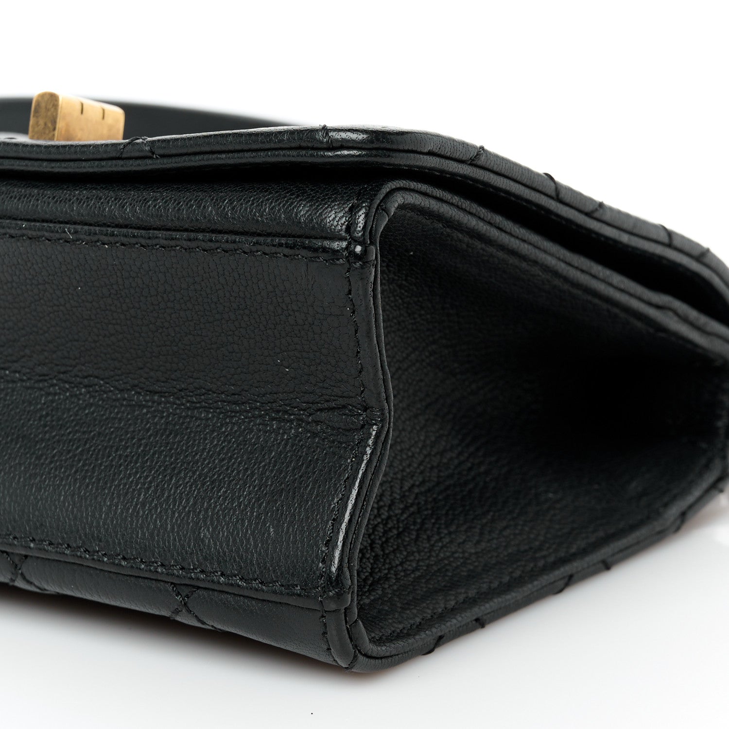 Chanel Goatskin Quilted Small Rita Top Handle Flap Black 10 of 11