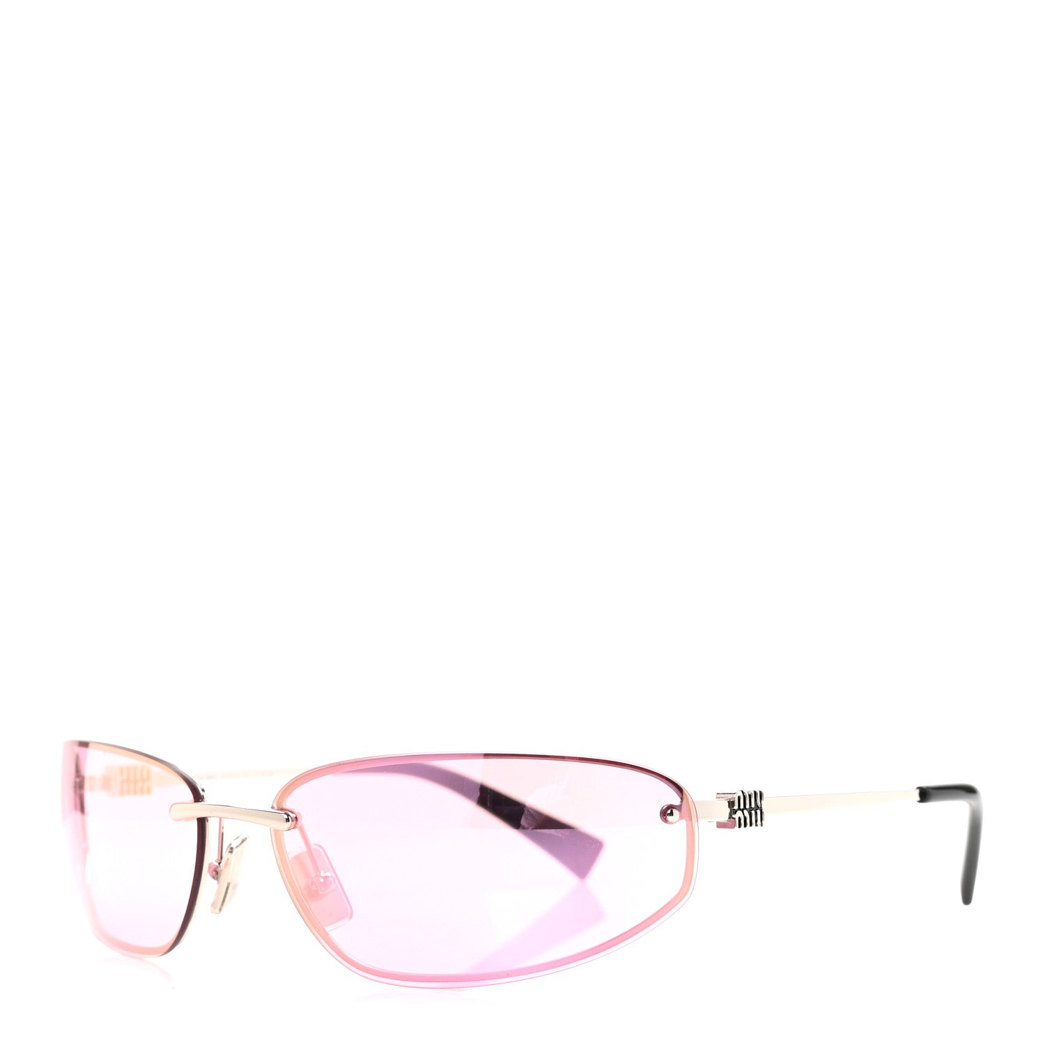 Miu Miu Metal Oval Sunglasses SMUA50 Pink 1 of 16