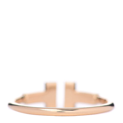 Tiffany 18K Yellow Gold Diamond T Wire Ring 53 6.5 4 of 6