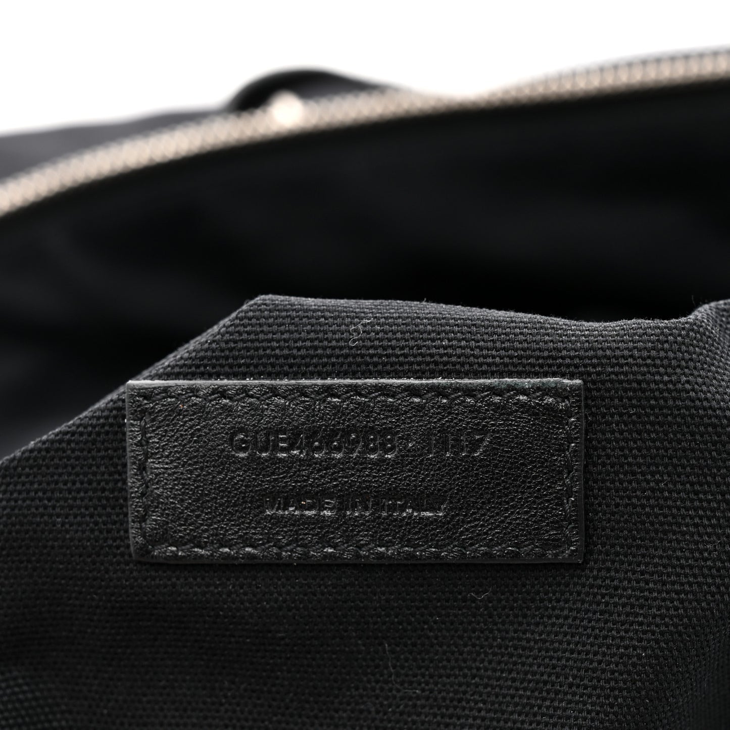Canvas Calfskin Embossed Large Convertible ID Bag Black