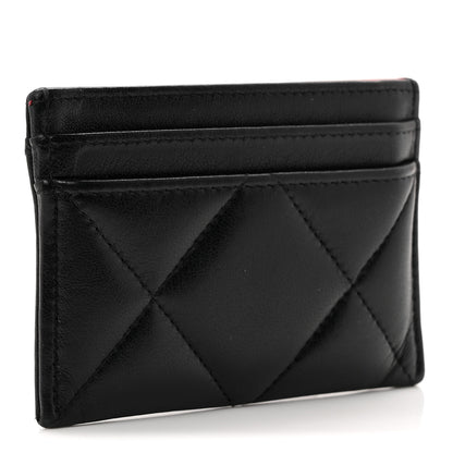 Chanel Lambskin Quilted Chanel 19 Card Holder Black 3 of 9