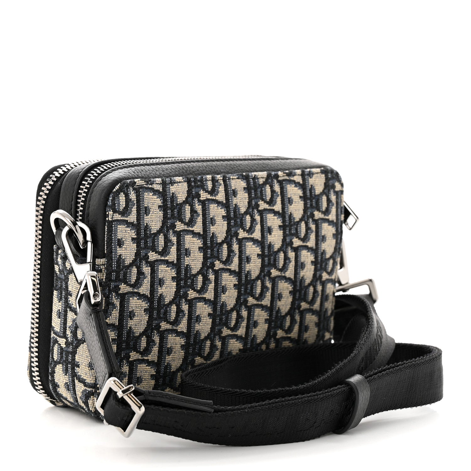 Christian Dior Oblique Pouch Navy Blue 3 of 10