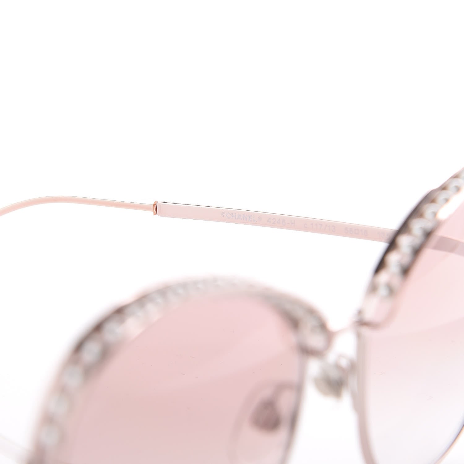 Chanel Pearl Sunglasses 4246-H Pink Gold 7 of 8