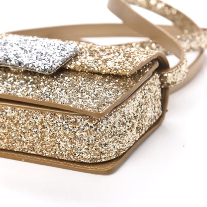 Saint Laurent Glitter Small Lulu Bunny Satchel Gold Silver 8 of 10