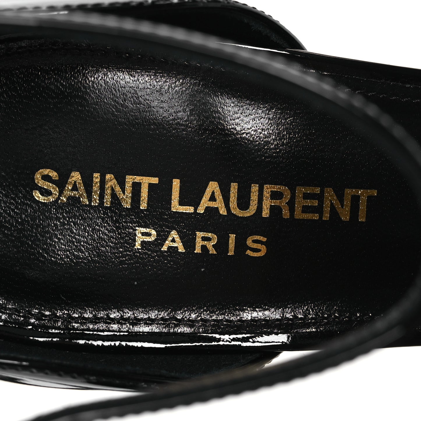 Patent Calfskin Opyum 110 Sandals 39 Black