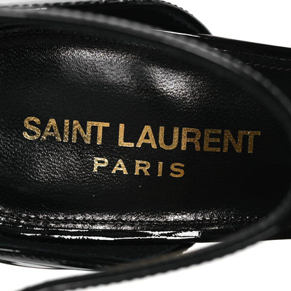 Saint Laurent Patent Calfskin Opyum 110 Sandals 39 Black 8 of 11