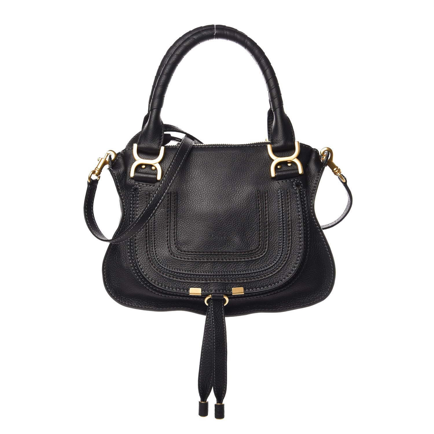 Chloe Calfskin Small Marcie Satchel Black 1 of 9