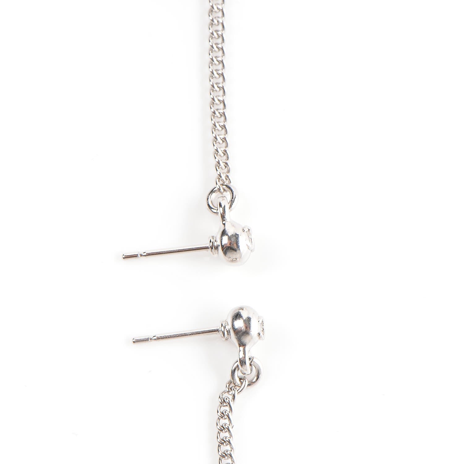 Chanel Baguette Crystal CC Dangle Earrings Silver 3 of 3