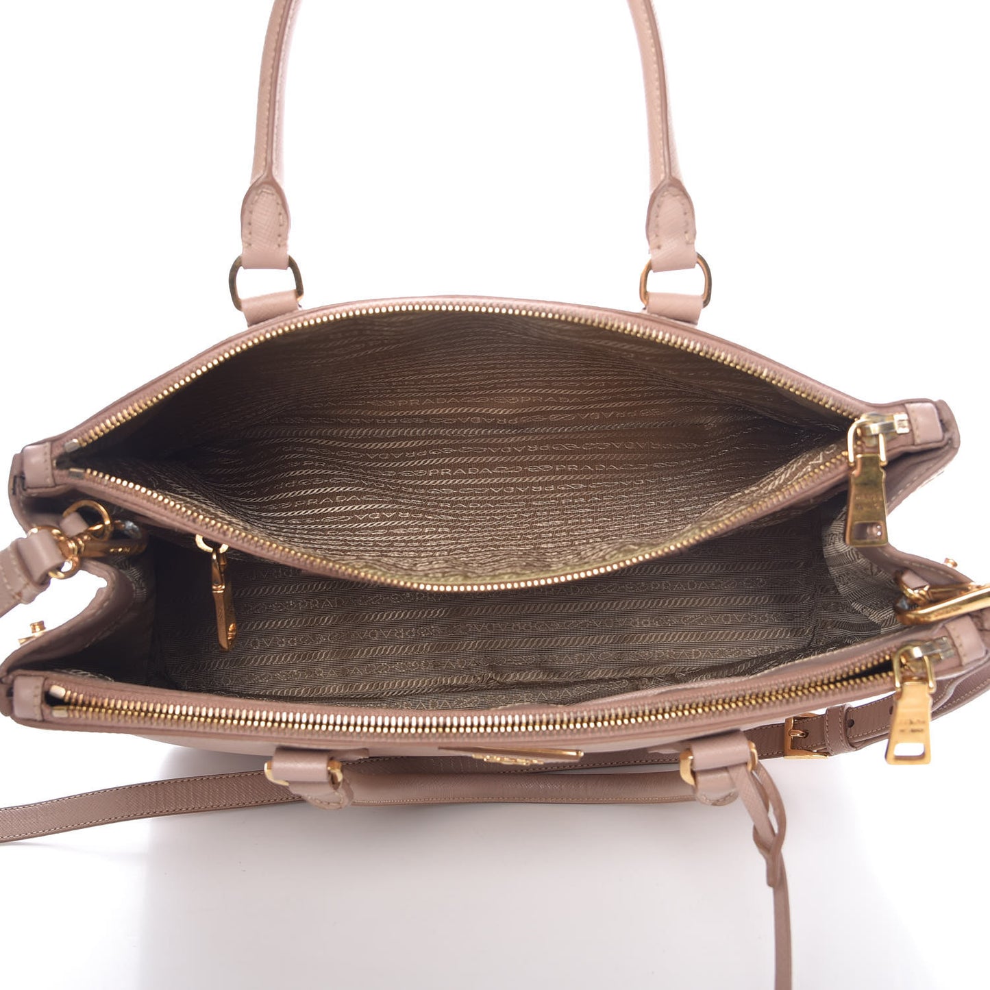 Saffiano Medium Galleria Double Zip Tote Cammeo