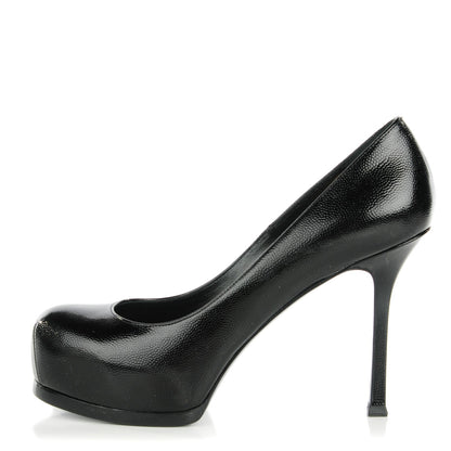 Saint Laurent Vernigolf Tribute 80 Platform Pumps 36.5 Black 1 of 8