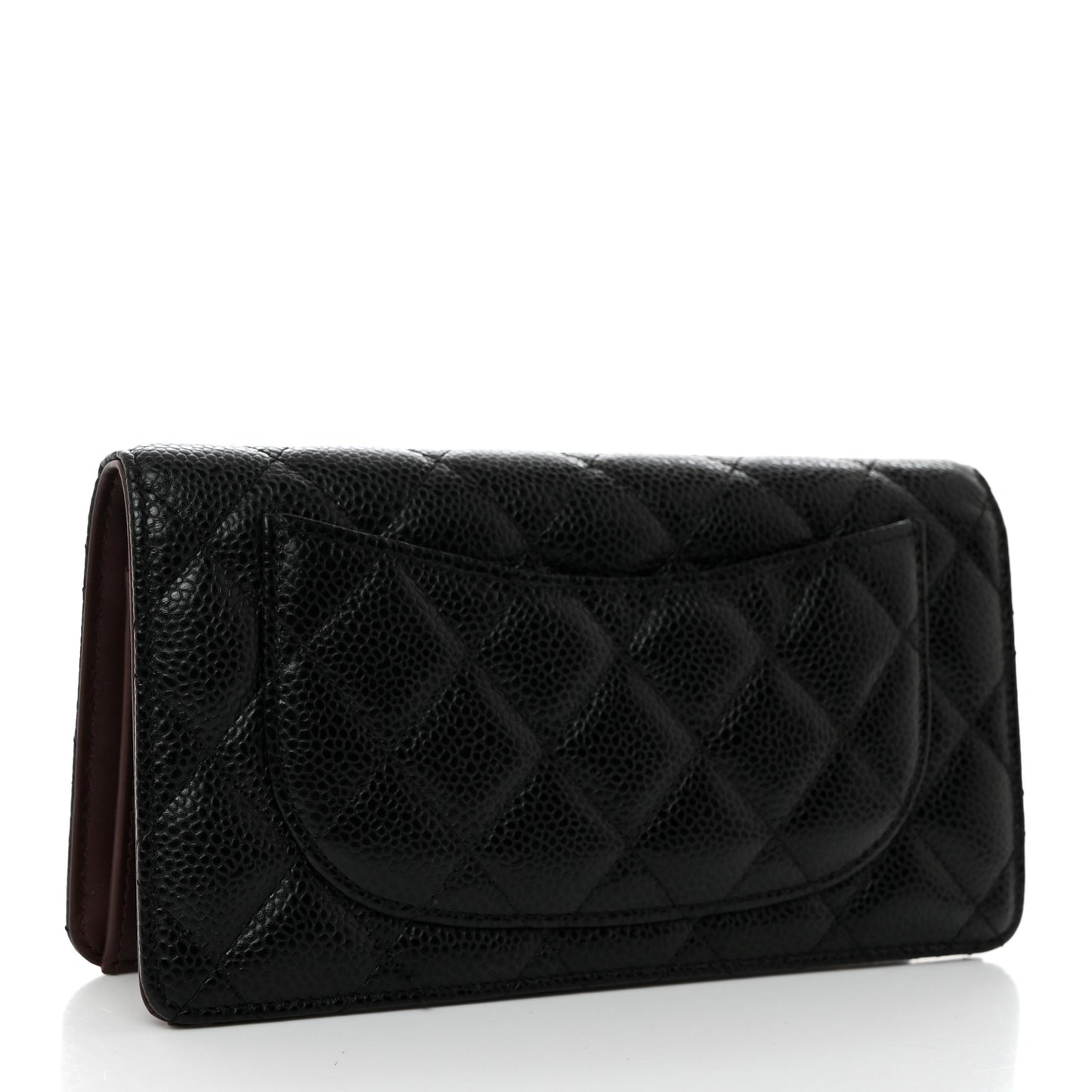 Caviar Quilted Yen Wallet Black