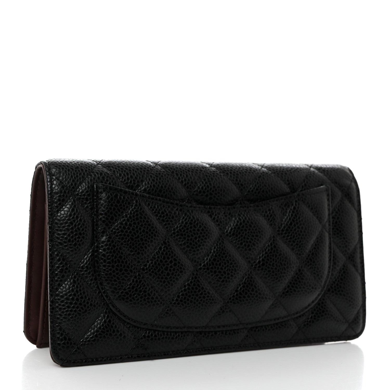 Chanel Caviar Quilted Yen Wallet Black 3 of 8