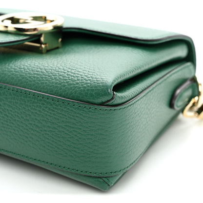 Gucci Dollar Calfskin Interlocking G Crossbody Bag Emerald 9 of 9