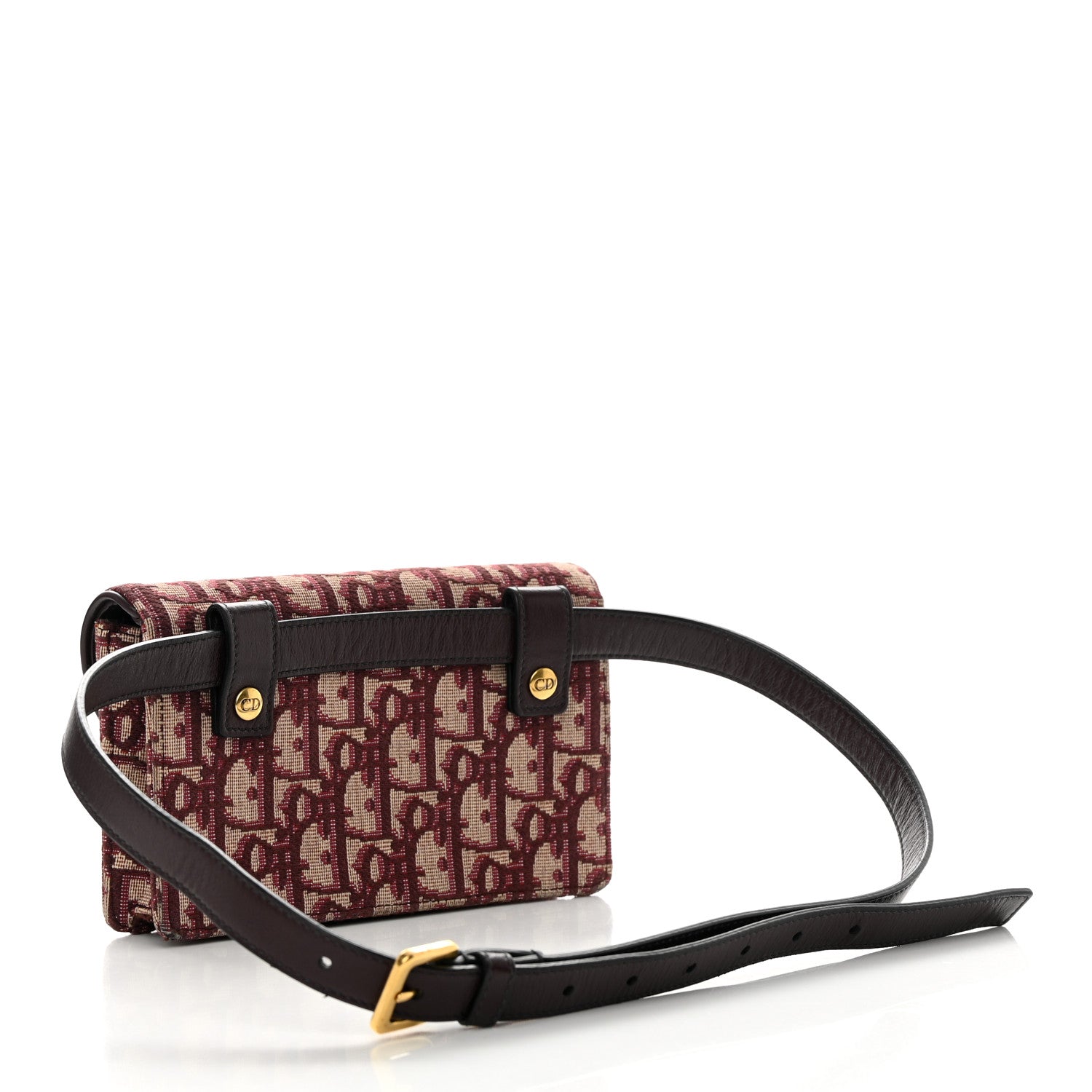 Christian Dior Oblique Saddle Belt Bag Bordeaux 3 of 13