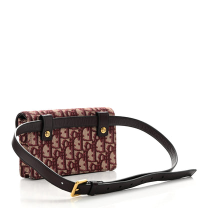 Christian Dior Oblique Saddle Belt Bag Bordeaux 3 of 13