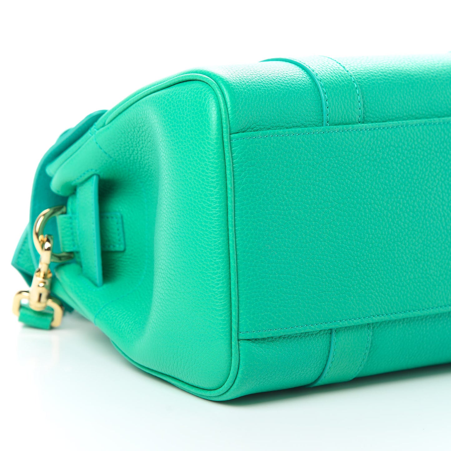 Classic Grain Small Bayswater Satchel Aqua Green