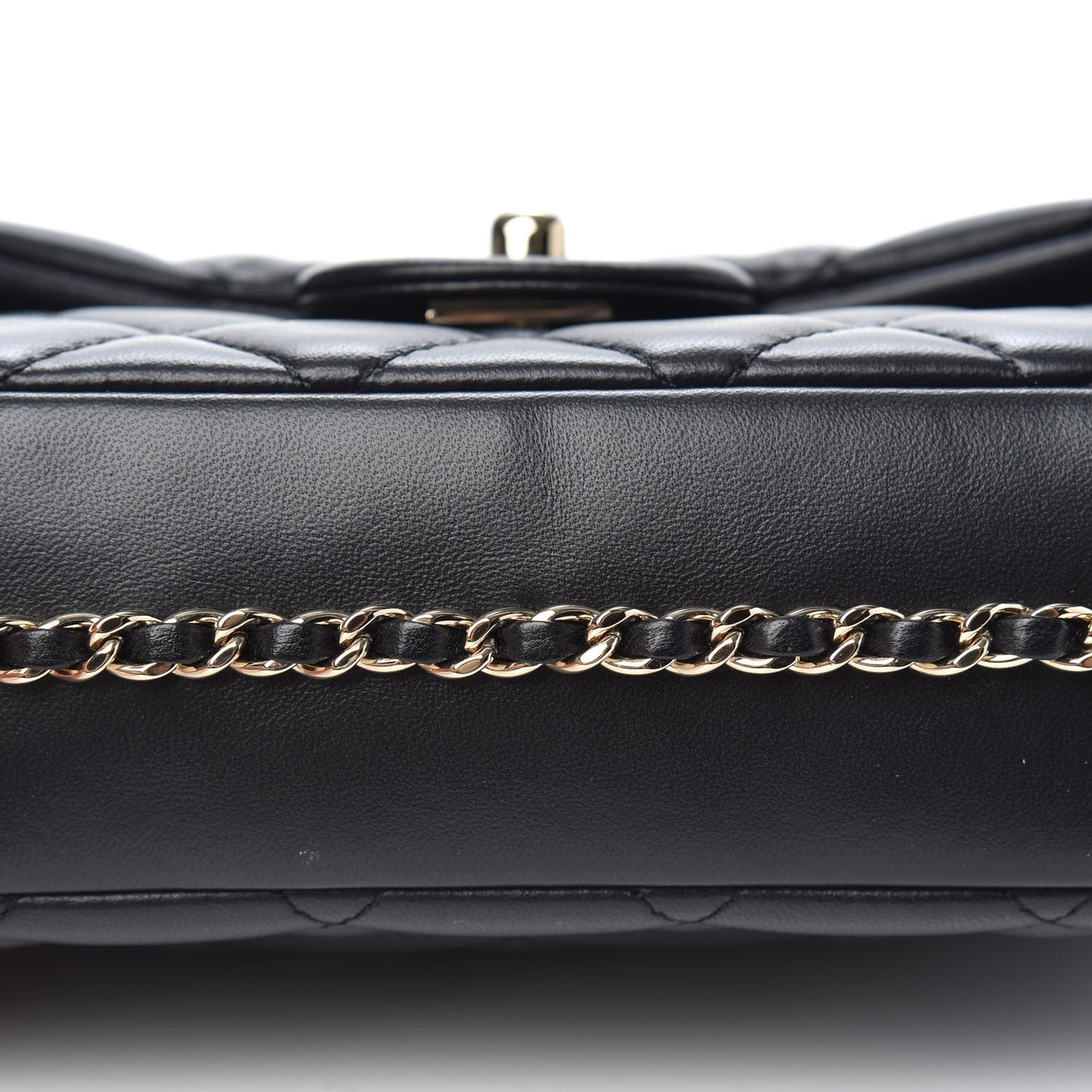 Lambskin Quilted Small My Precious Flap Black