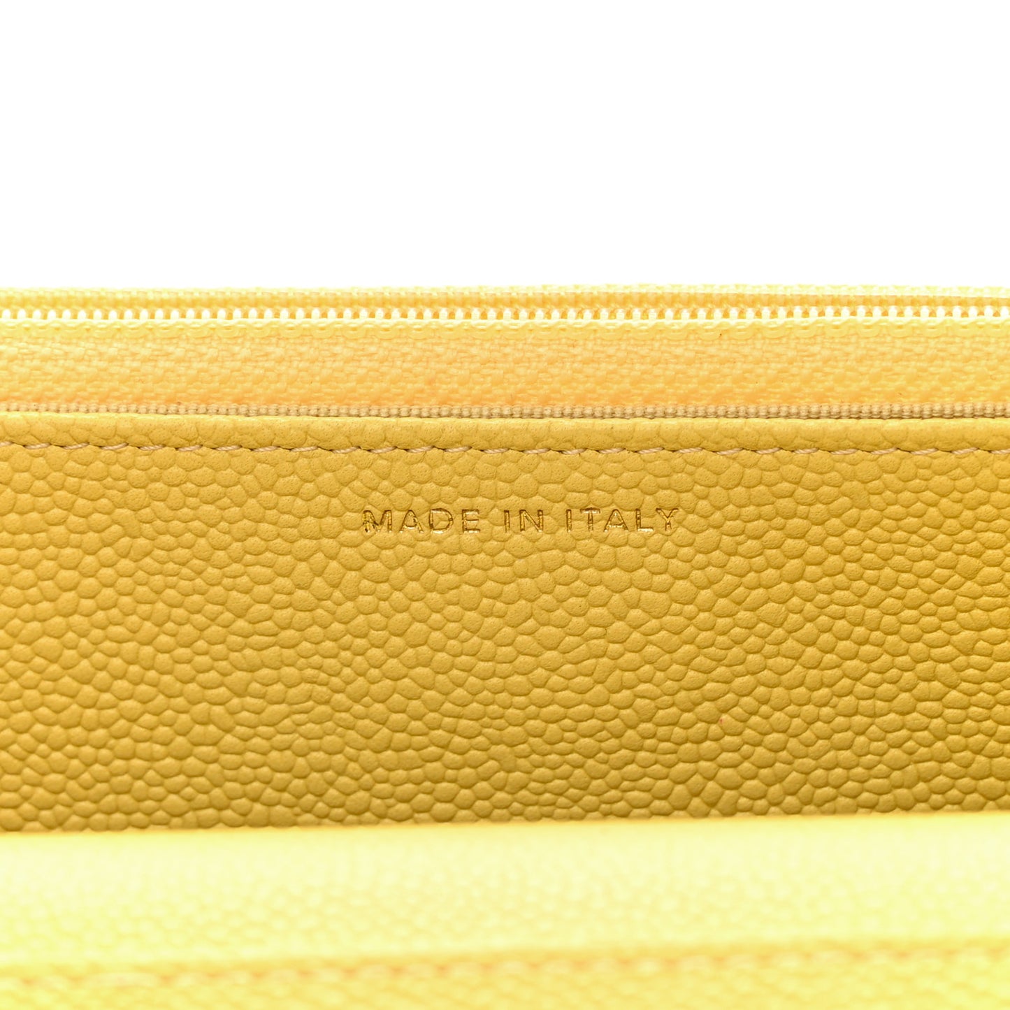 Caviar Quilted Tiny CC Wallet On Chain WOC Yellow