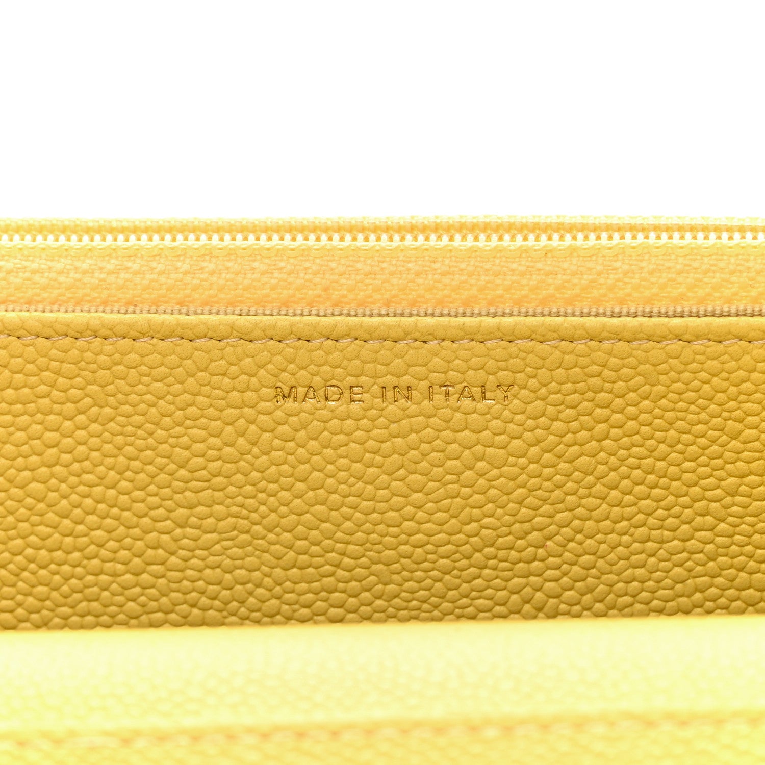 Chanel Caviar Quilted Tiny CC Wallet On Chain WOC Yellow 8 of 13