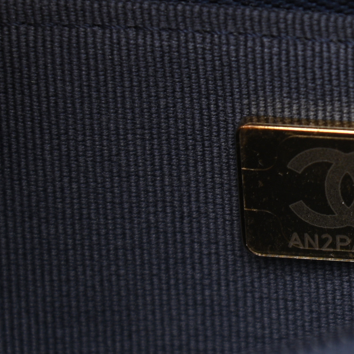 Denim Printed Wallet On Chain WOC Dark Blue