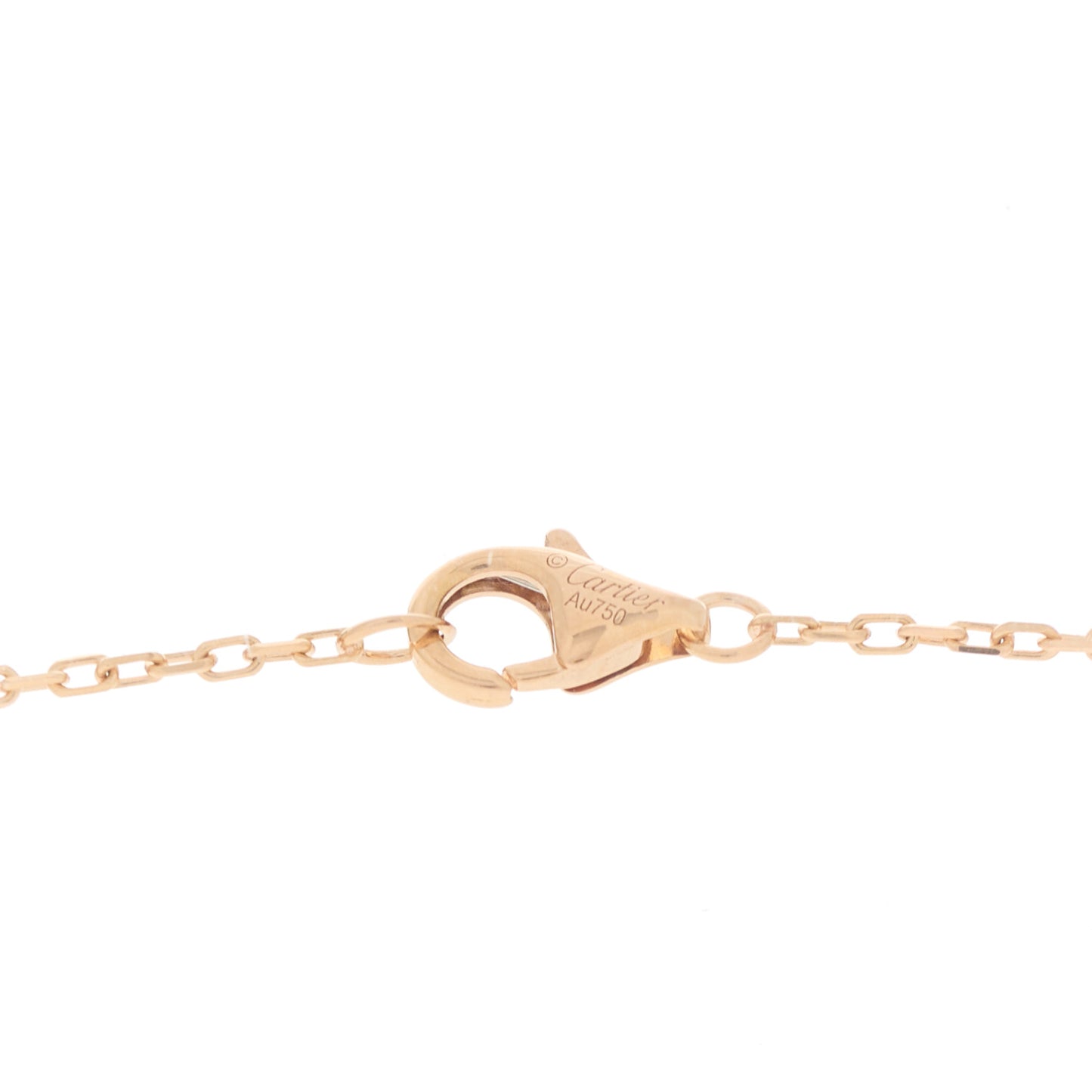 18K Pink Gold Diamond Juste Un Clou Paved Pendant Necklace