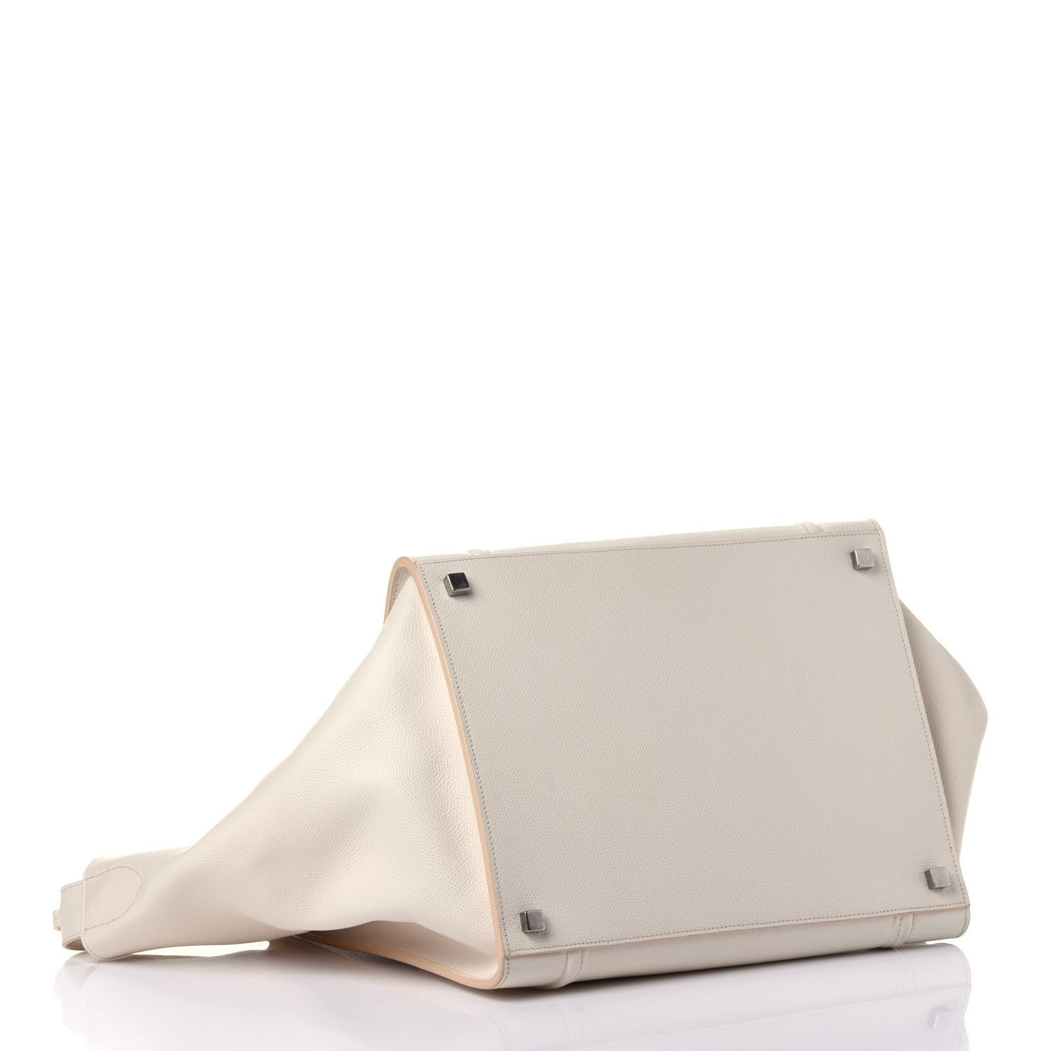 Celine Grained Calfskin Medium Phantom Luggage Cream 4 of 12
