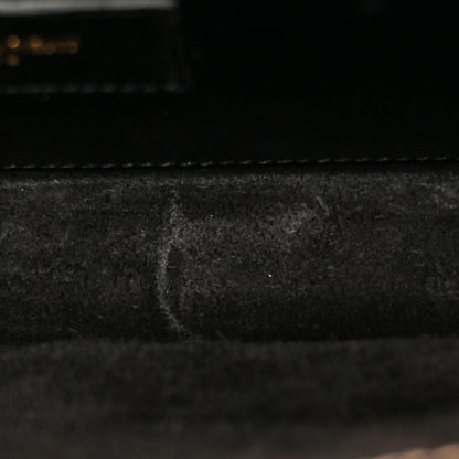Saint Laurent Metallic Textured Calfskin Classic Monogram Cassandre Clutch Pale Gold 8 of 9