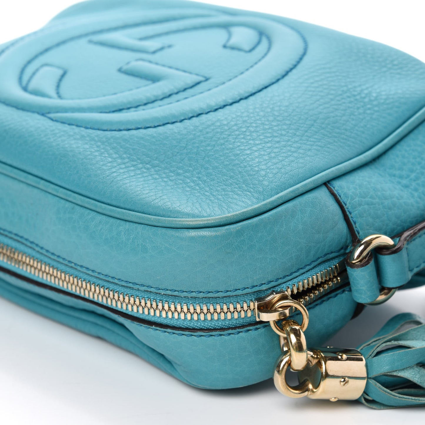 Pebbled Calfskin Small Soho Disco Bag Deep Cobalt