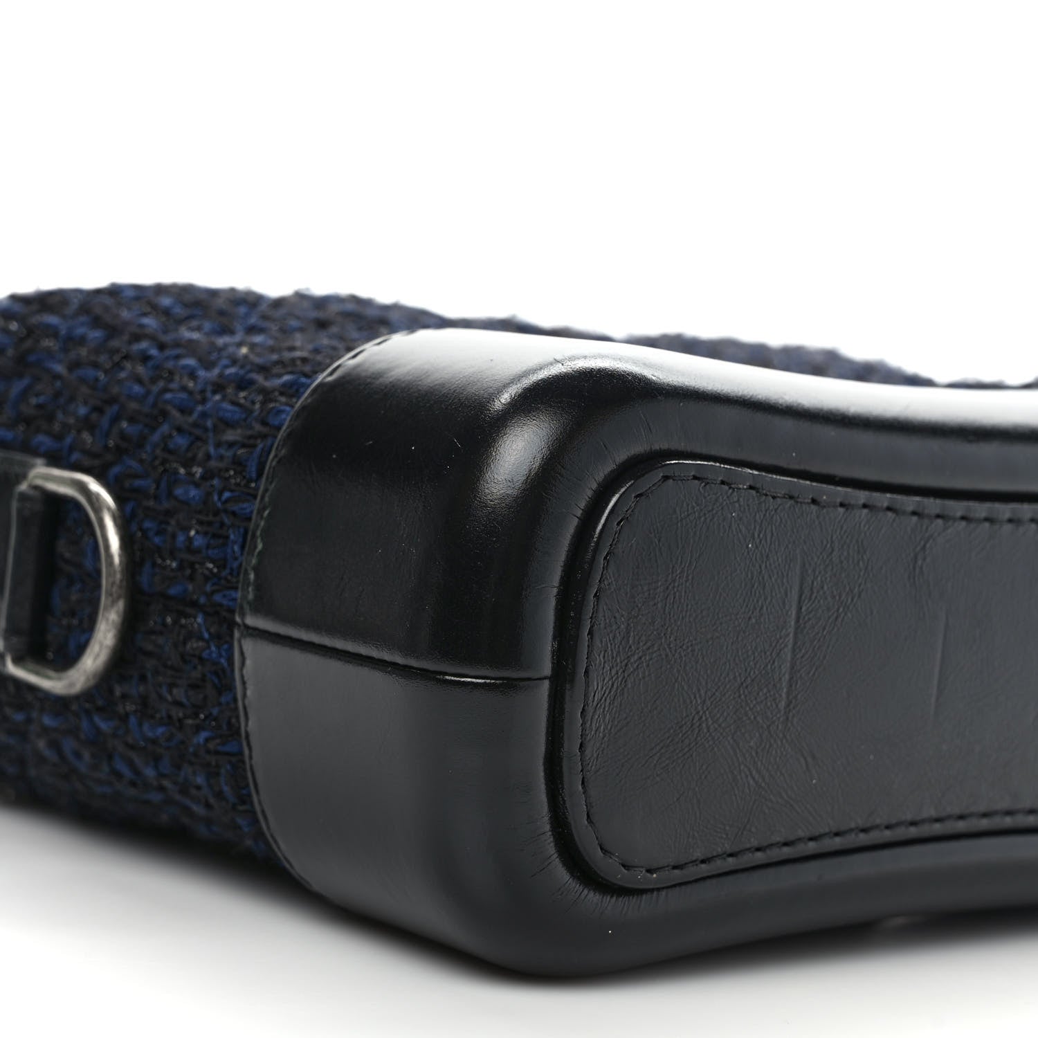 Chanel Tweed Calfskin Small Gabrielle Hobo Black Blue 7 of 8
