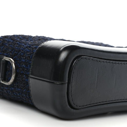 Chanel Tweed Calfskin Small Gabrielle Hobo Black Blue 7 of 8