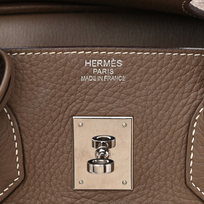 Hermes Taurillon Clemence Birkin 35 Etoupe 5 of 14